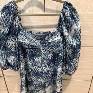 Blue Patterned Women's dress